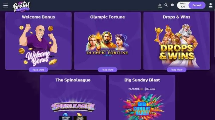 Brutal Casino Bonussen en Promocodes: Geef Je Spel Maximale Power image 3